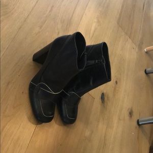 Navy Tory Burch Bootie